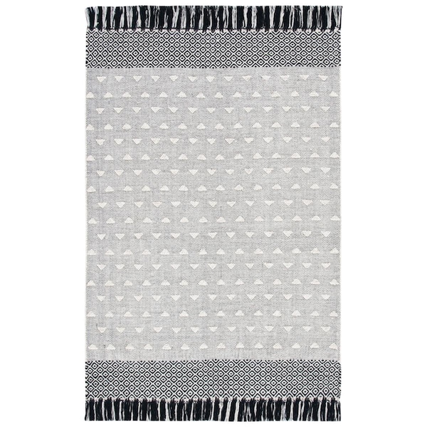 Flowers First 5 x 8 ft. Global & Contemporary Area Rectangle Rug Ivory & Black FL1868112 - main